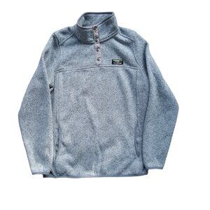 LL Bean 1/4 Snap Fleece Women's Medium Gray